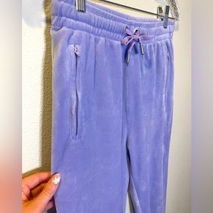 Juicy Couture Lilac Velour OG Bling Sweat Pants with Zipper Pockets
